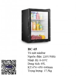 Tủ mát minibar BC-65