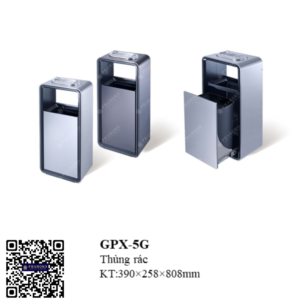 Thùng rác sảnh inox