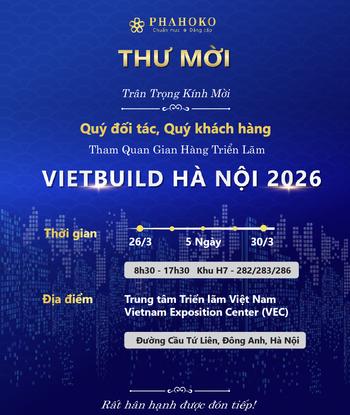 THƯ MỜI: SỰ KIỆN VIETBUILD – NƠI NHỮNG DỰ ÁN TẦM CỠ ĐƯỢC KHỞI NGUỒN!