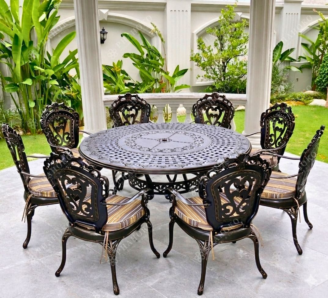 GIỚI THIỆU: BÀN GHẾ NHÔM ĐÚC SÂN VƯỜN PHAHOKO