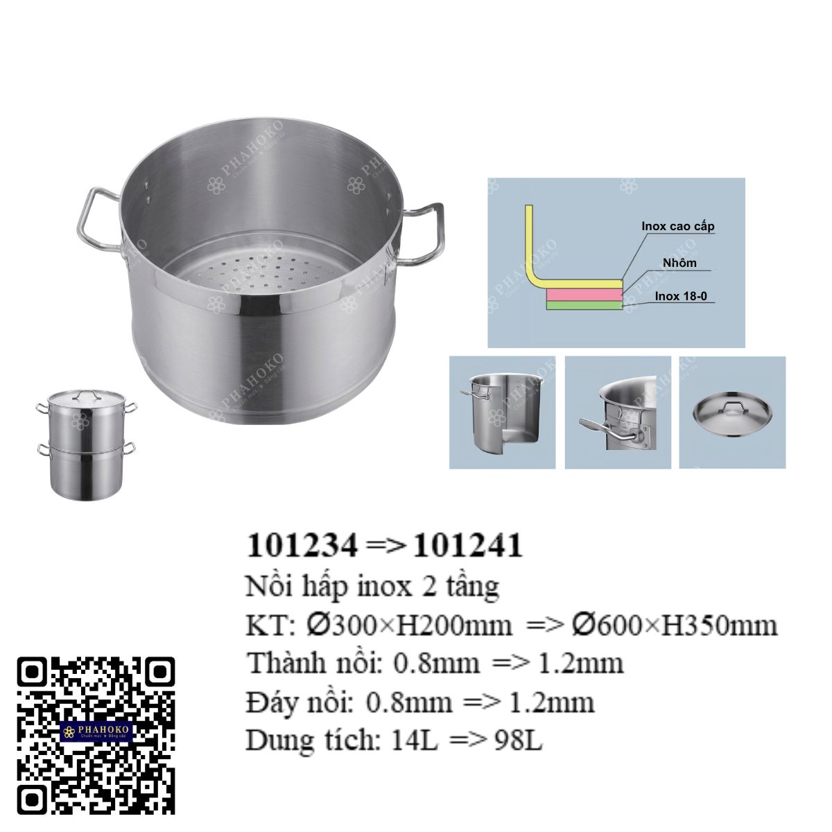 Nồi hấp inox