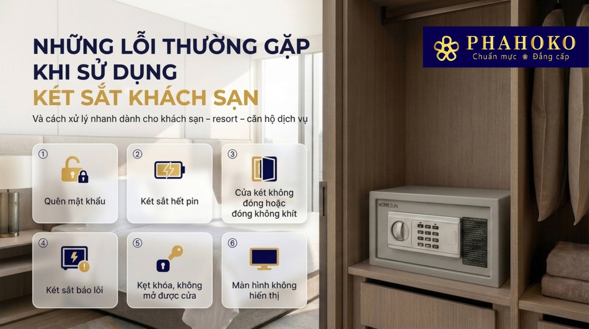 NHỮNG LỖI THƯỜNG GẶP KHI SỬ DỤNG KÉT SẮT KHÁCH SẠN