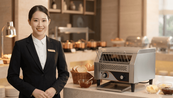 Máy Nướng Bánh Mì Băng Chuyền Phahoko Cho Buffet 5 Sao