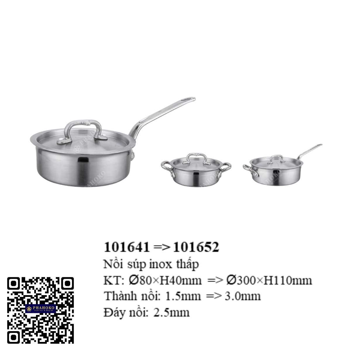 Nồi Súp Inox Thấp Nắp Quai Chữ U